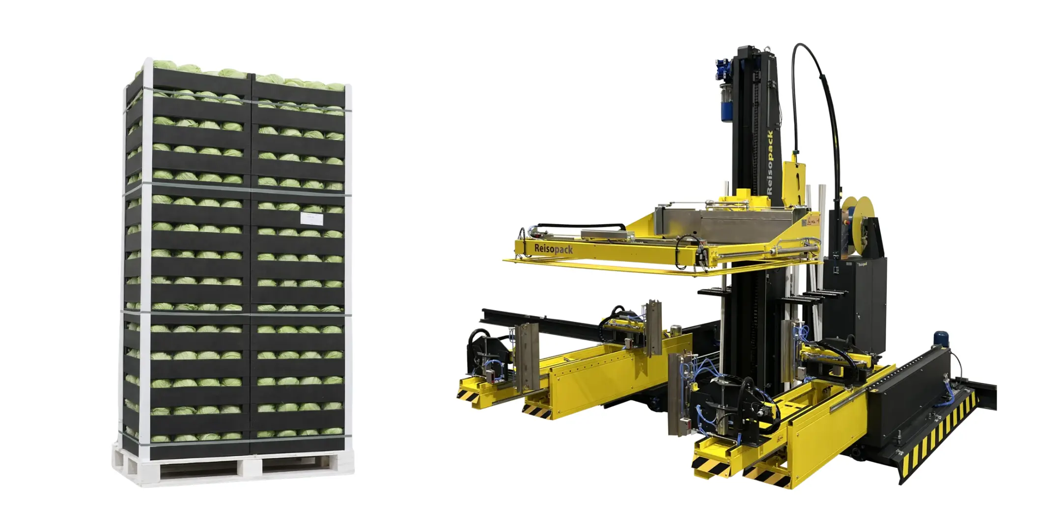 Reisopack 2915 Corner Applicator Multi-Station Pallet Strapping Machine